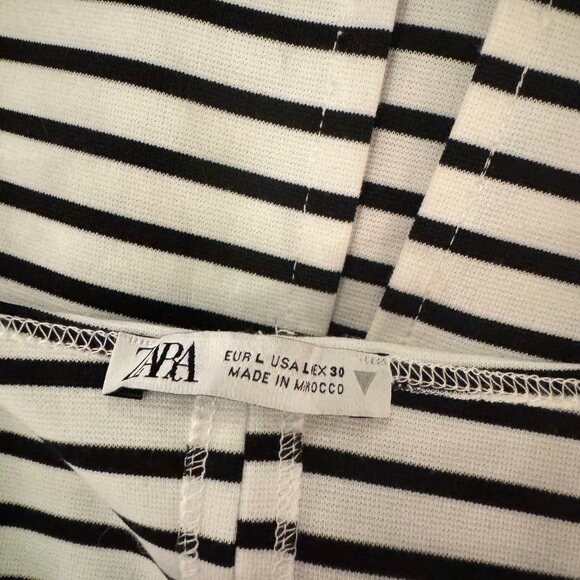 ZARA Striped Sleeveless Midi Dress Size L - Picture 2 of 10
